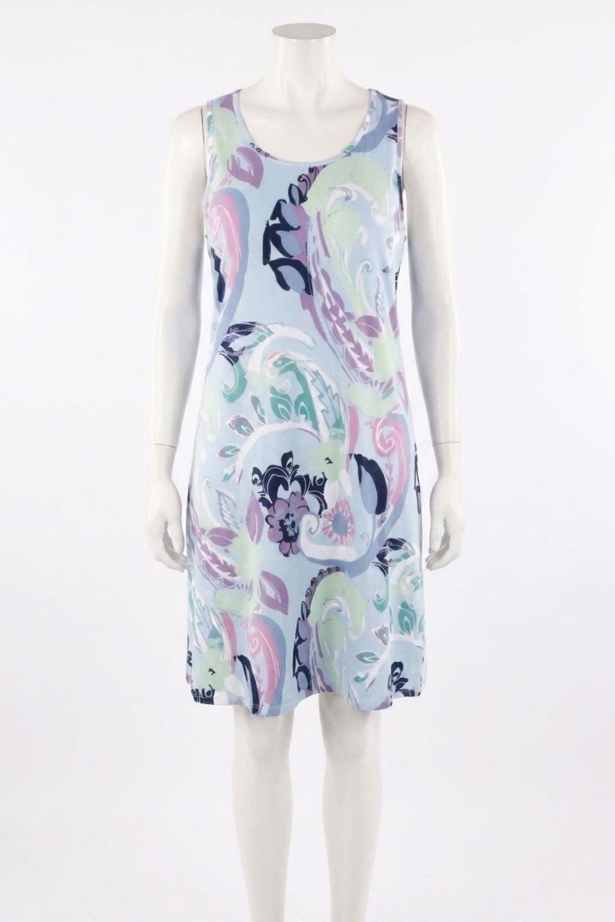 NEW HABITAT boho paisley tank dress in azure